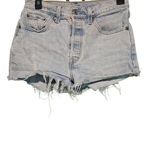 Levi's EUC Womens 28 Waist Distressed Jean Shorts